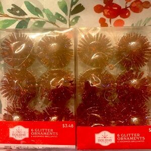 12 Glitter Ornaments